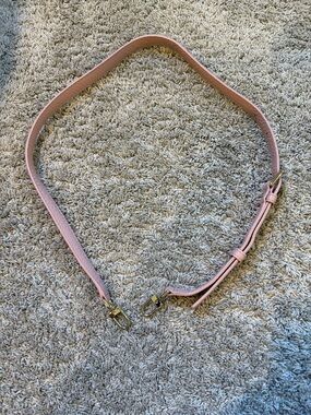 kate spade Pink Pebbled Leather Adjustable Crossbody Strap with Gold Hardware